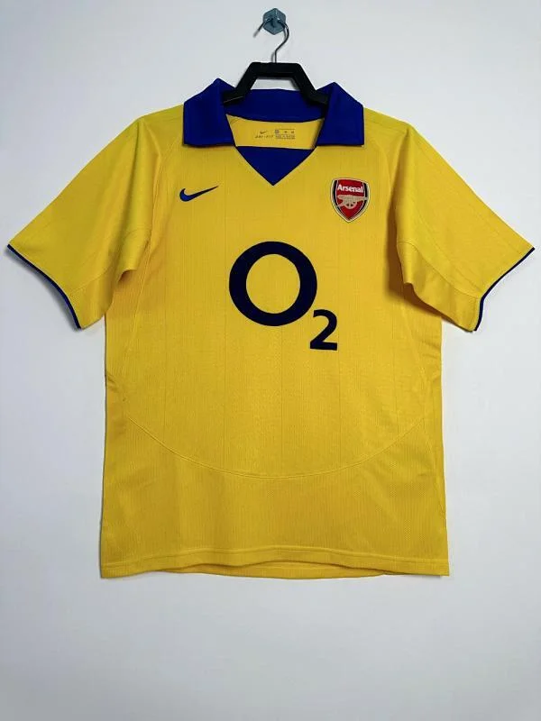 Camiseta Arsenal Visitante Amarilla 2003/2004 retro foto 1