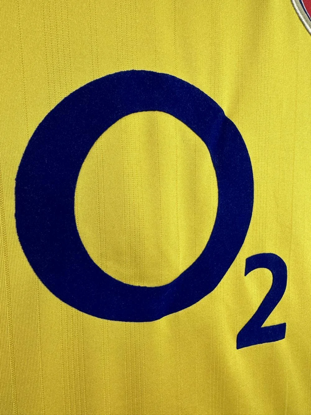 Camiseta Arsenal Visitante Amarilla 2003/2004 retro foto 3
