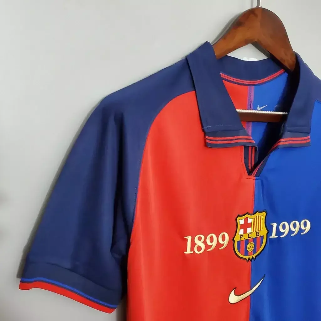 Camiseta Barcelona Centenario Local 1999/2000 retro foto 3