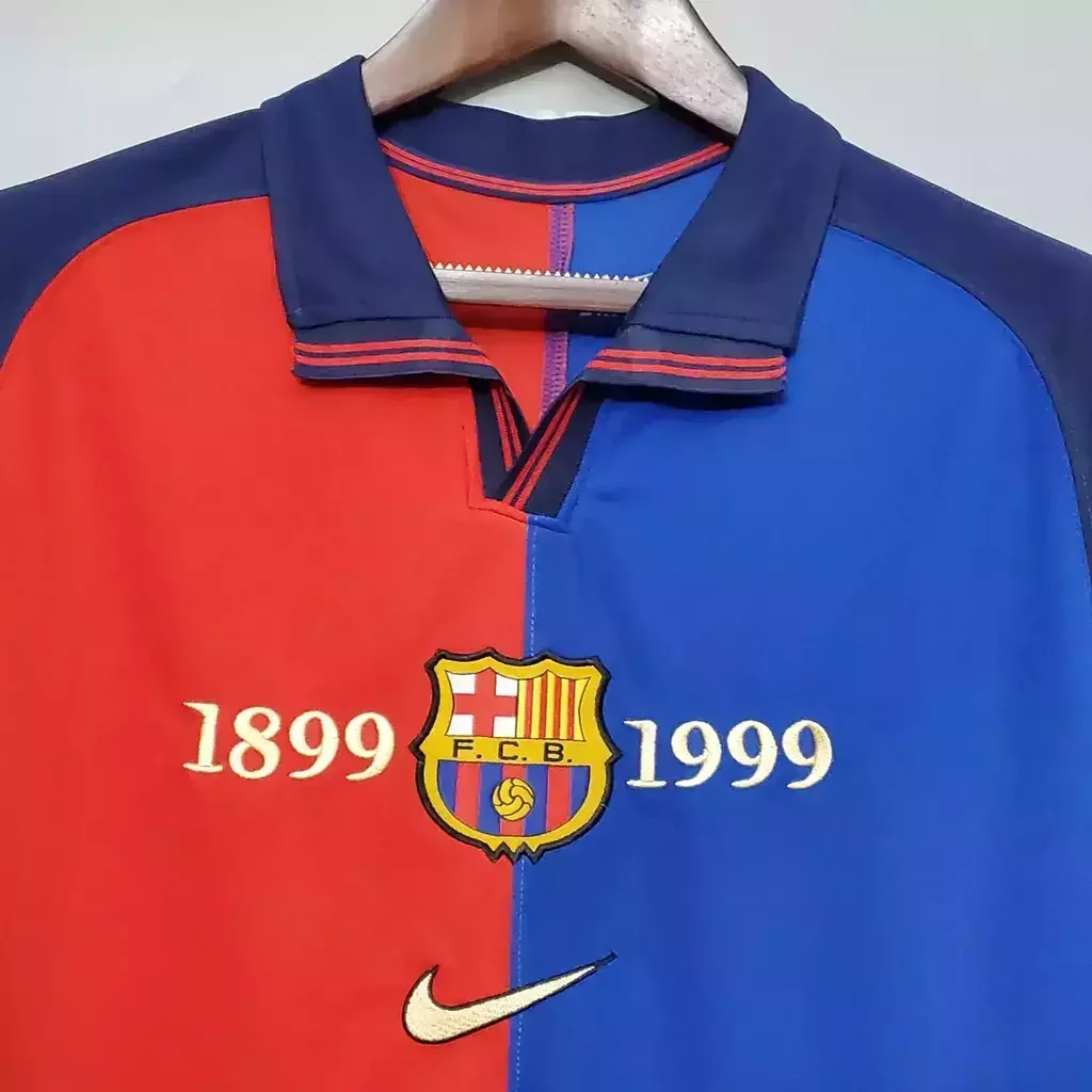 Camiseta Barcelona Centenario Local 1999/2000 retro foto 4