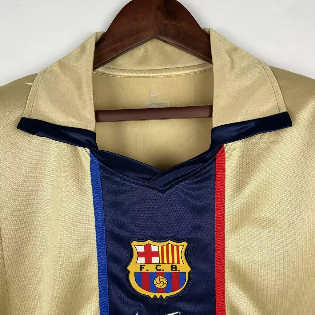 Camiseta Barcelona Visitante 2001/2003 retro foto 3