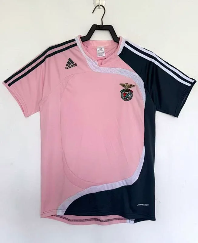 Camiseta Benfica Visitante Rosa 2007/2008 retro foto 1