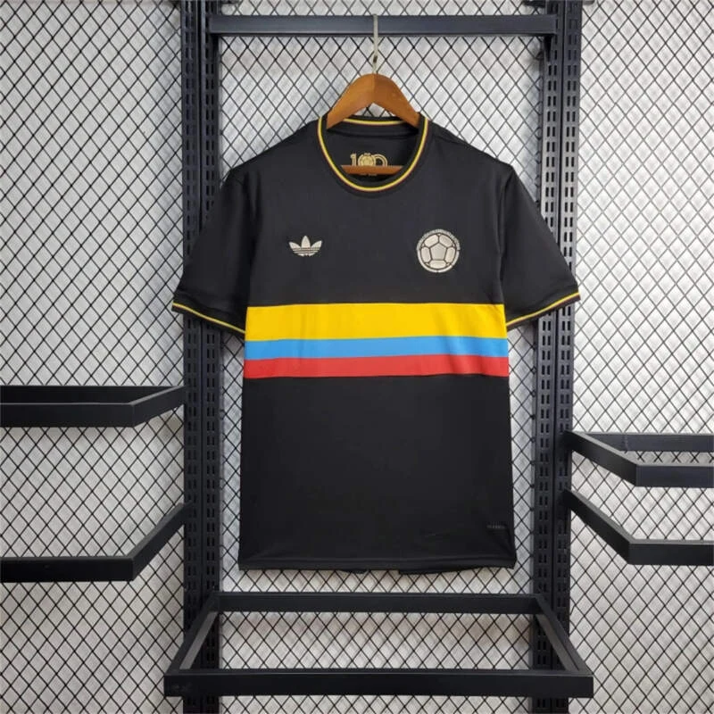 Camiseta Colombia 100 Años Negra 2024/2025 retro foto 1