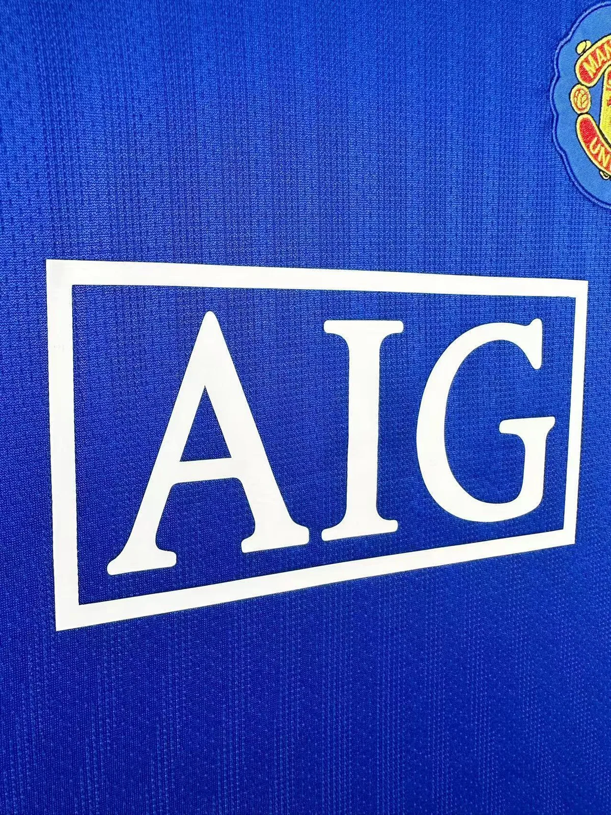 Camiseta Manchester United Portero Azul Manga Larga Manga Larga 2007/2008 retro foto 6