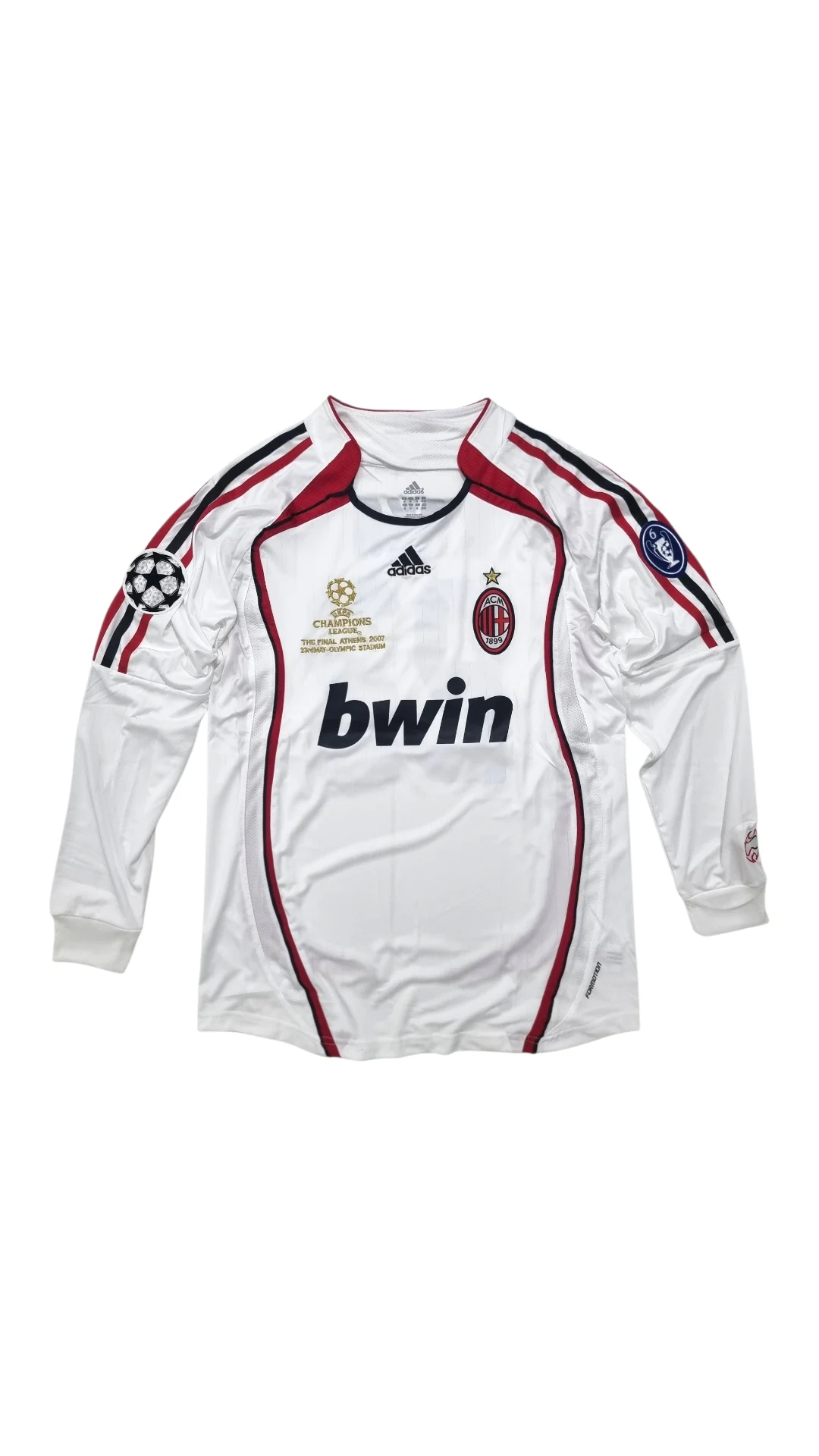 Camiseta AC Milan Visitante Manga Larga Manga Larga 2006 foto 1