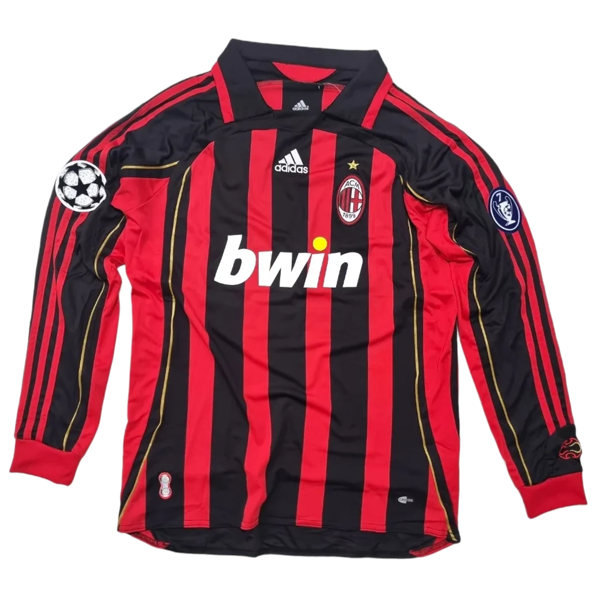 Camiseta AC Milan Manga Larga Local Manga Larga 2006 foto 1
