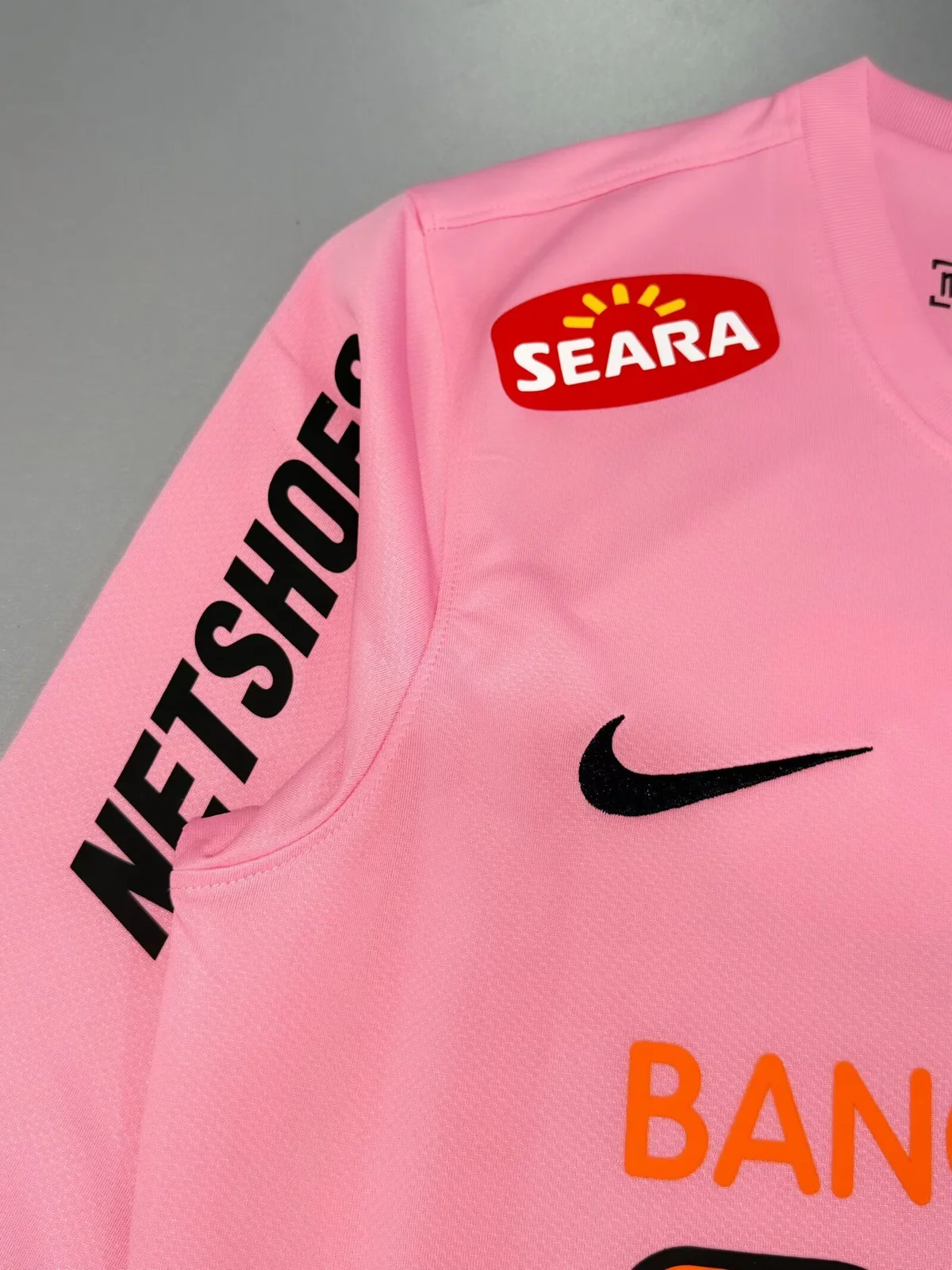 Camiseta Santos Rosa Manga Larga Manga Larga 2012/2013 retro foto 3