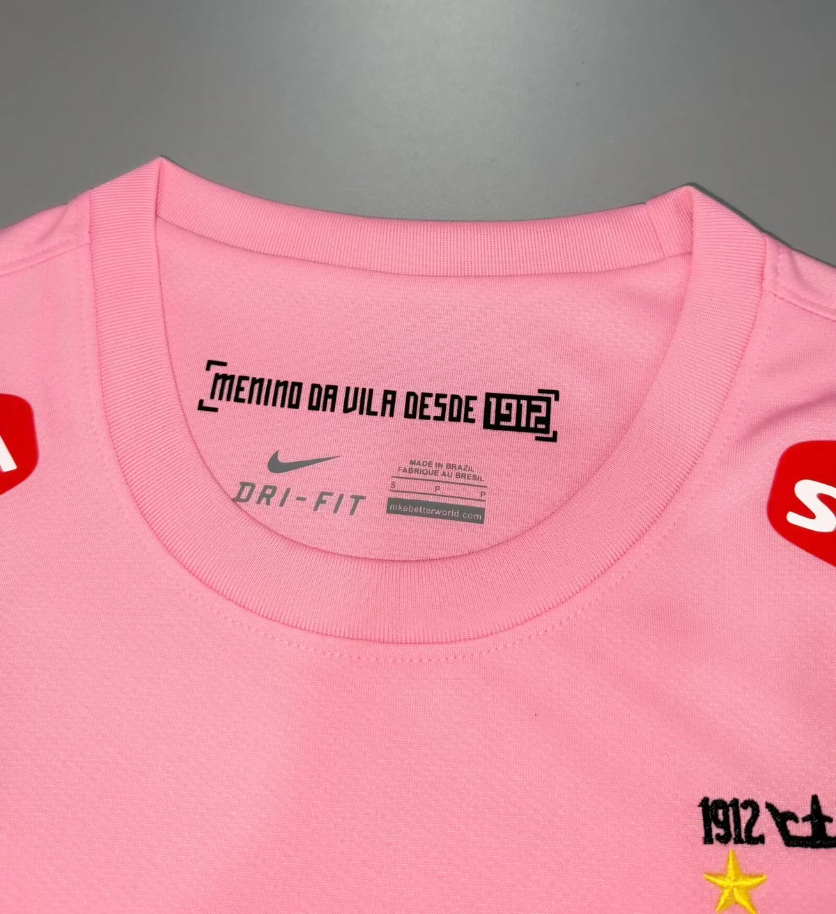 Camiseta Santos Rosa Manga Larga Manga Larga 2012/2013 retro foto 6