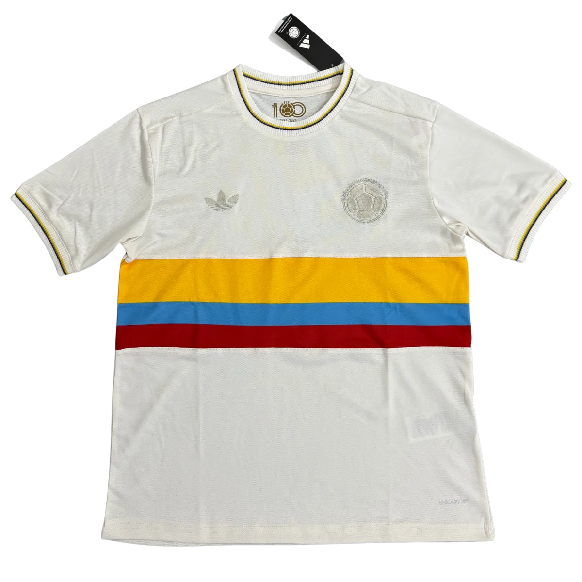 Camiseta Colombia 100 Años Blanca - Colección 2026